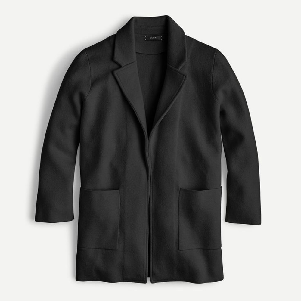 J Crew XXXS black wool sweater blazer